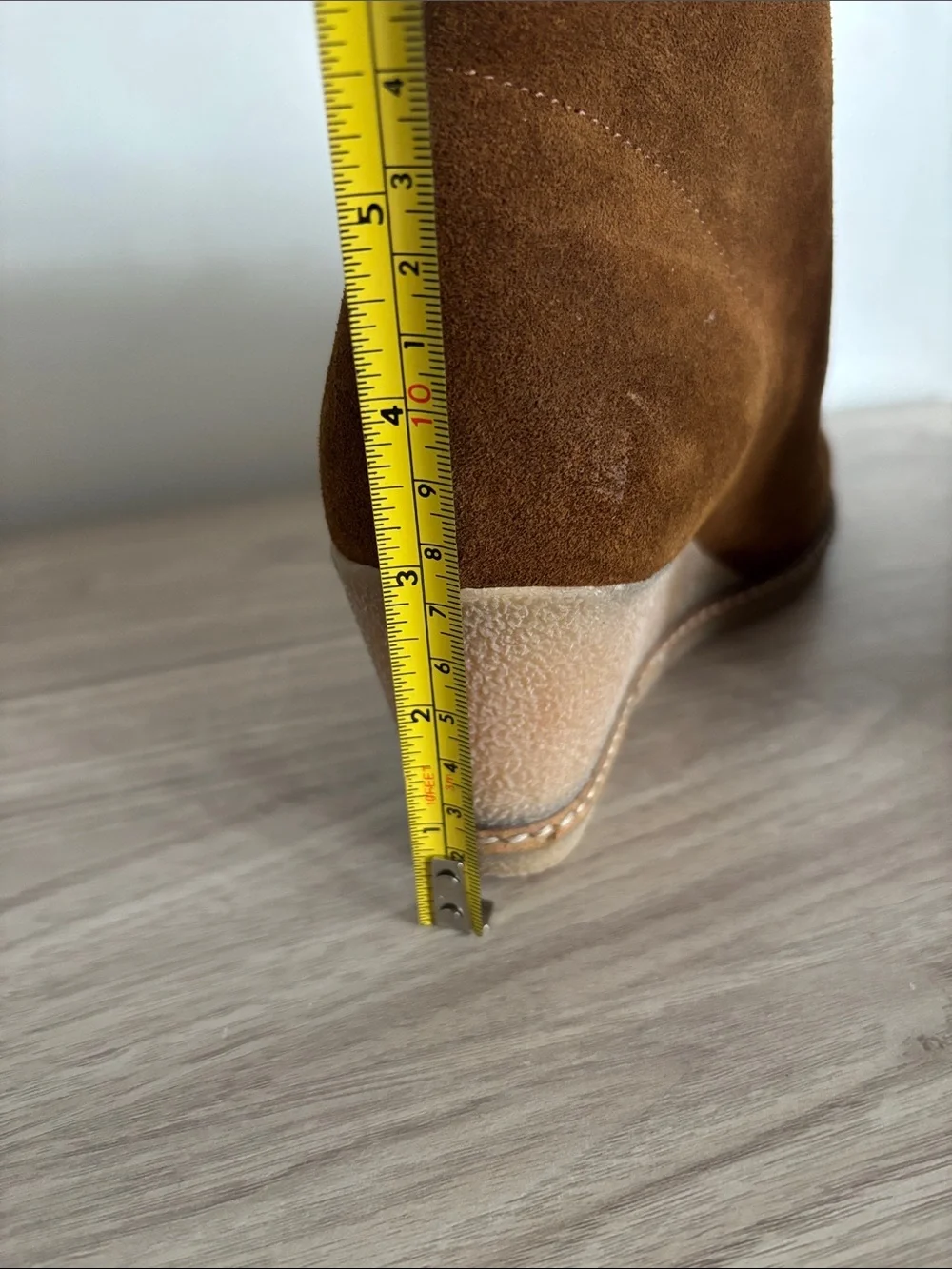 Jcrew“MacAlister” Brown Tan Wedge Chukka Style Ankle Boots Size 10